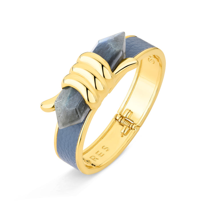 Bracelete Aurum Soleah + Maria Dolores Labradorita Azul