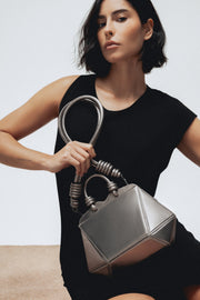 Mini Bolsa Diamante Prata