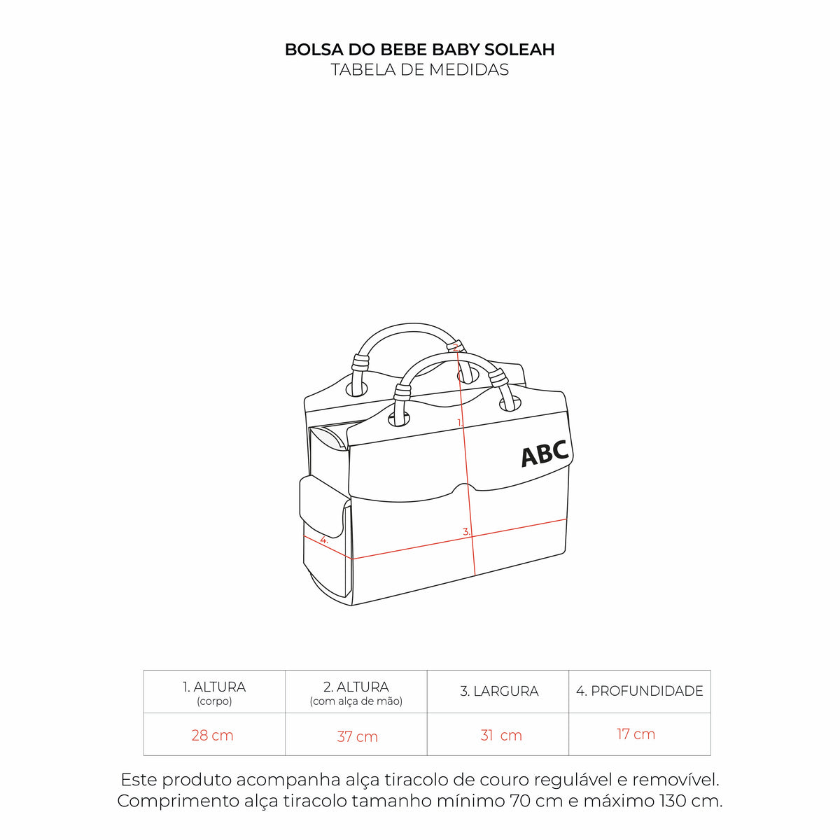 Bolsa do Bebe Baby Soleah Caramelo