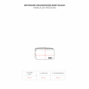 Necessaire Organizadora Baby Soleah Cinza Claro