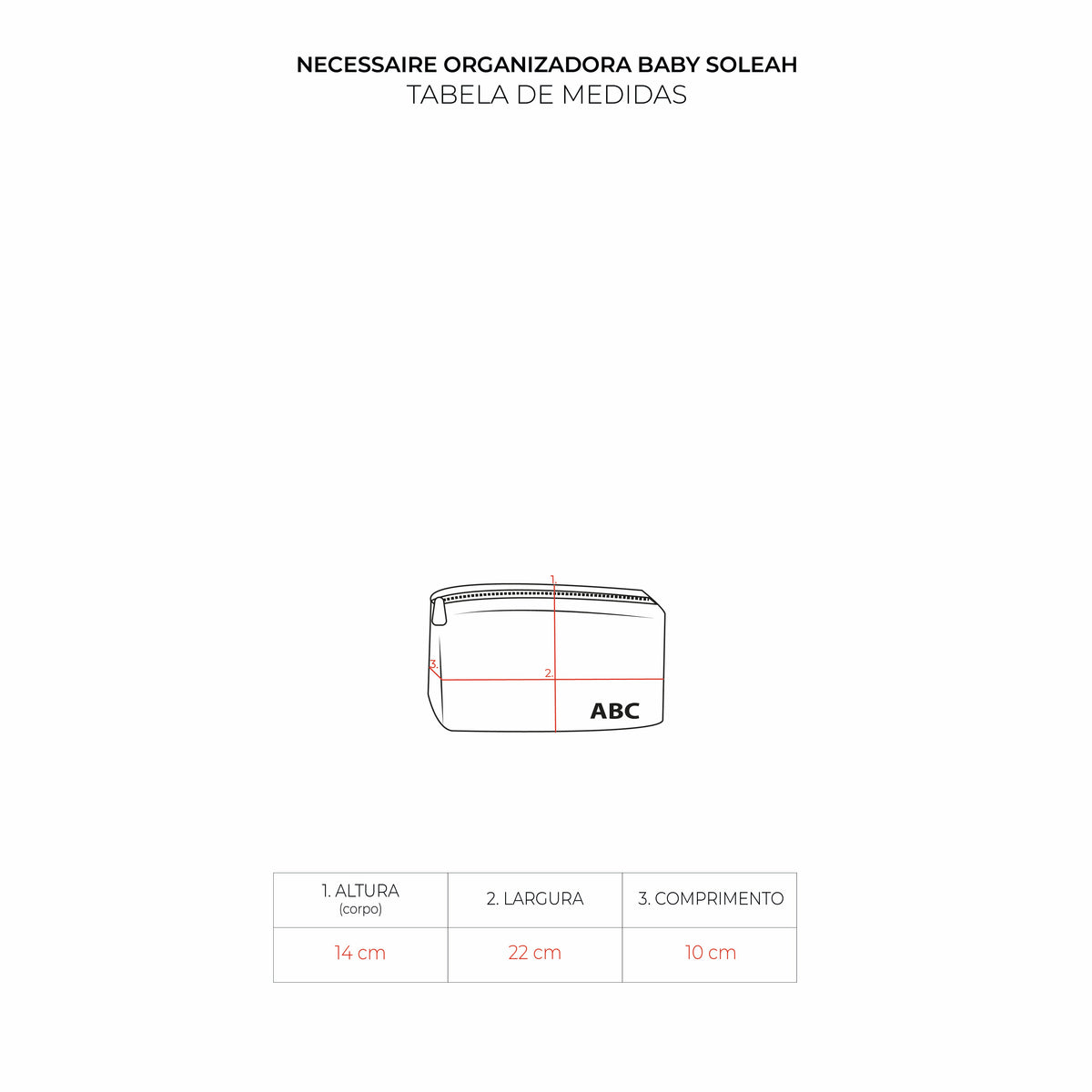 Necessaire Organizadora Baby Soleah Cinza Claro