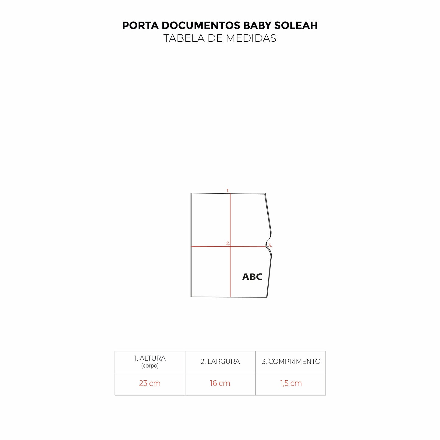 Porta Documentos Baby Soleah Cinza Escuro