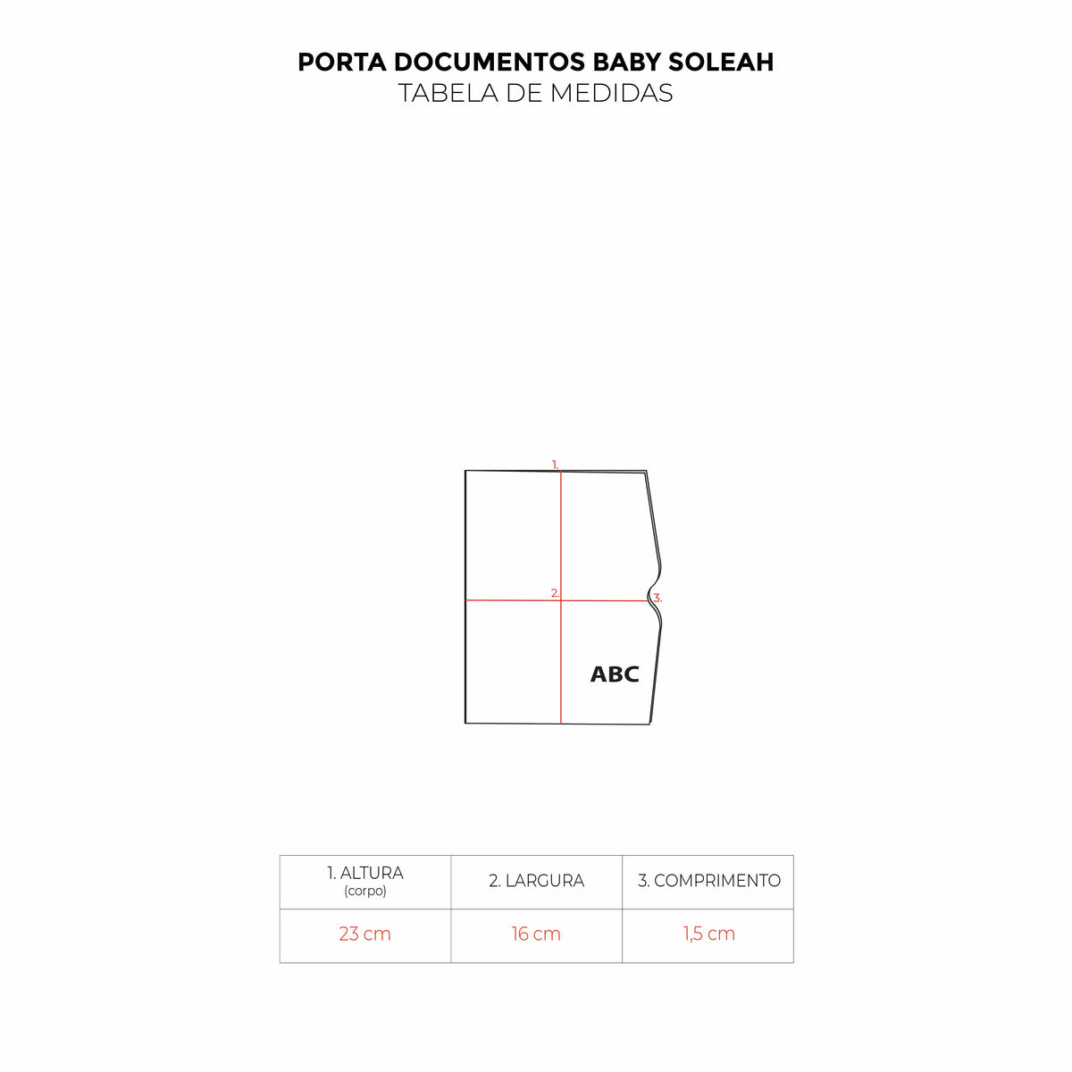 Porta Documentos Baby Soleah Marrom Wood