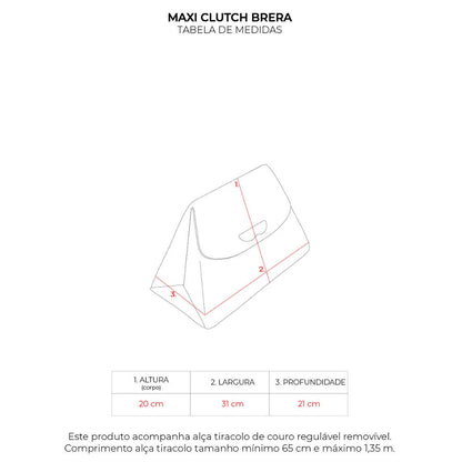Maxi Clutch Brera Metrópoles Prata
