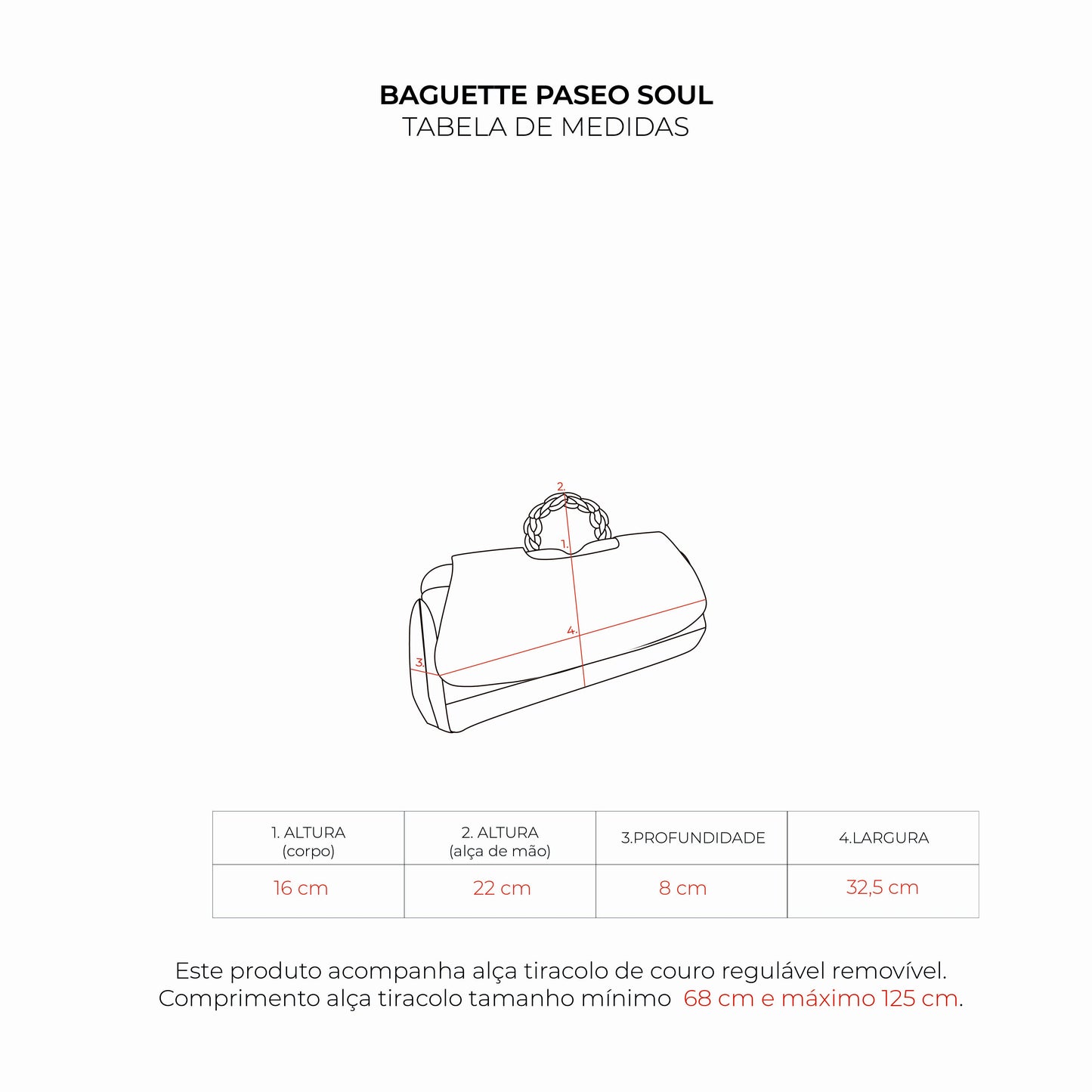 Bolsa Baguette Paseo Soul Preto
