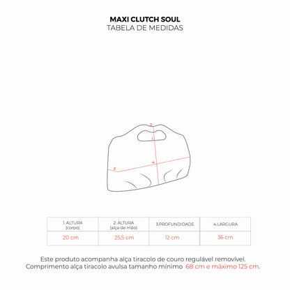 Bolsa Maxi Clutch Camurça Soul Caramelo