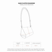 Maxi Clutch Diamond Essence Preto