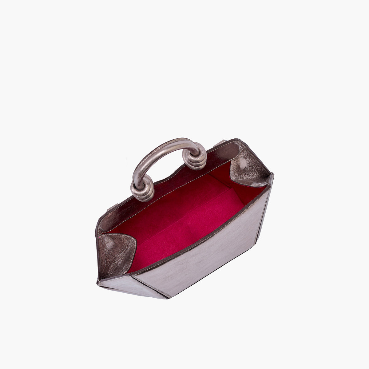 Mini Bolsa Diamante Prata