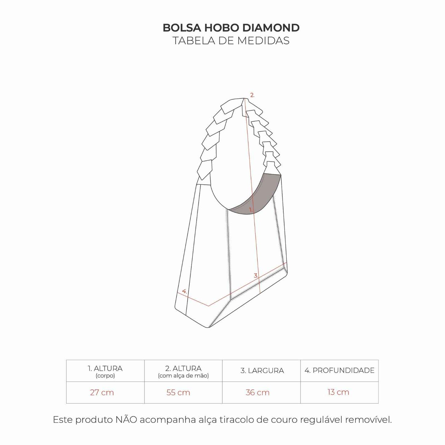Bolsa Hobo Diamond Essence Caramelo