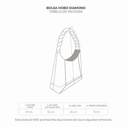 Bolsa Hobo Diamond Essence Caramelo