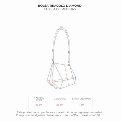 Bolsa Tiracolo Diamond Essence Vermelho