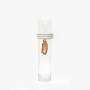 Vaso Alto de Vidro Krystallos Off White