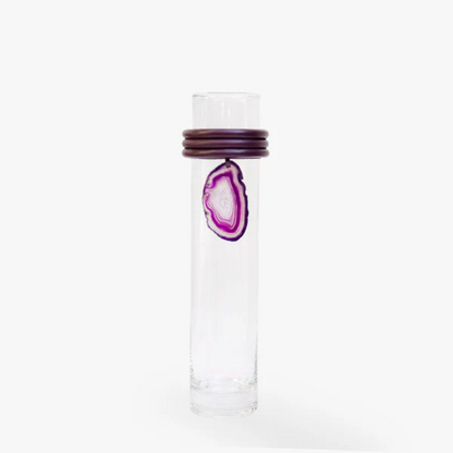 Vaso Alto de Vidro Krystallos Roxo