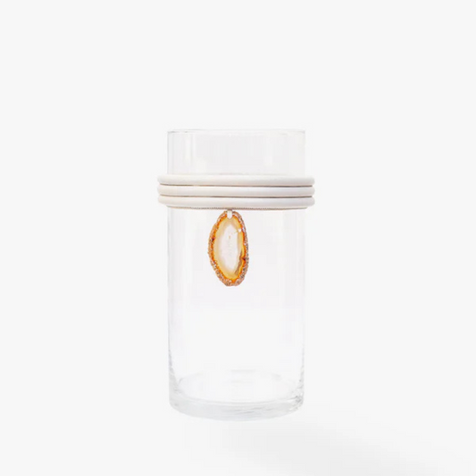 Vaso de Vidro Krystallos Off White
