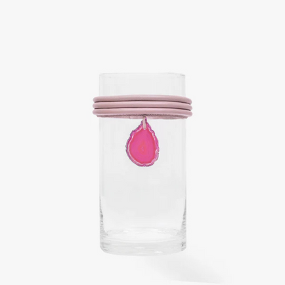 Vaso de Vidro Krystallos Rosa Claro