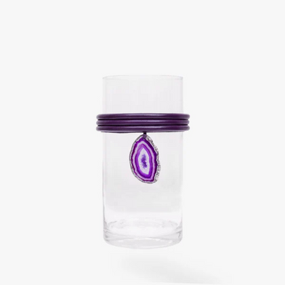 Vaso de Vidro Krystallos Roxo