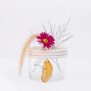 Vaso Baixo de Vidro Krystallos Off White