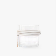 Vaso Baixo de Vidro Krystallos Off White