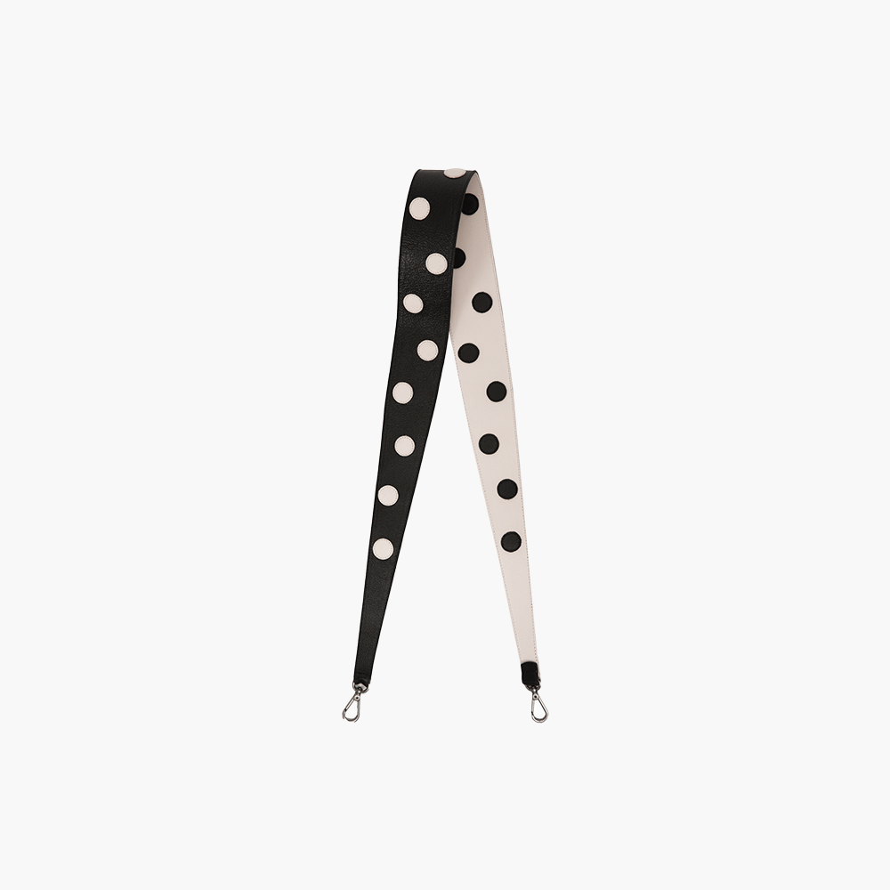 Alça Polka Preta com Off White
