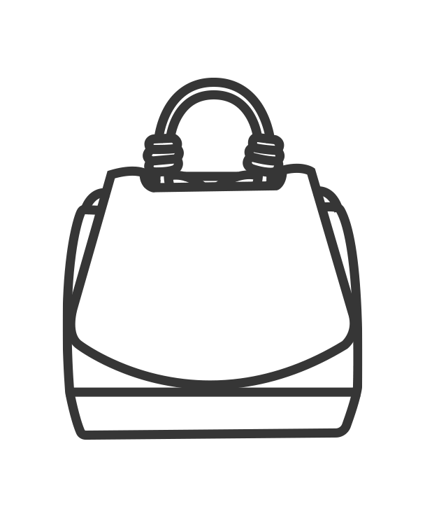 desenho da bolsa paseo de couro da soleah