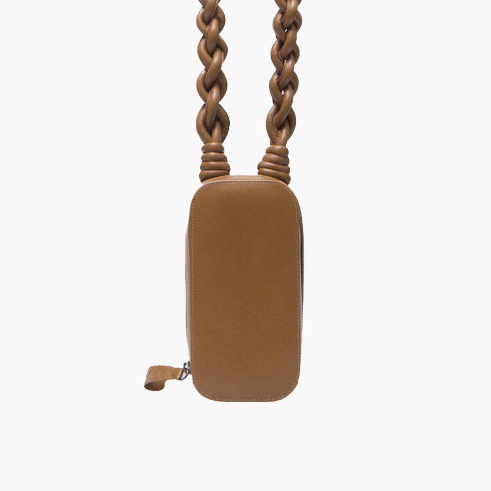 BOLSA ESTOJO TRENZA CARAMELO