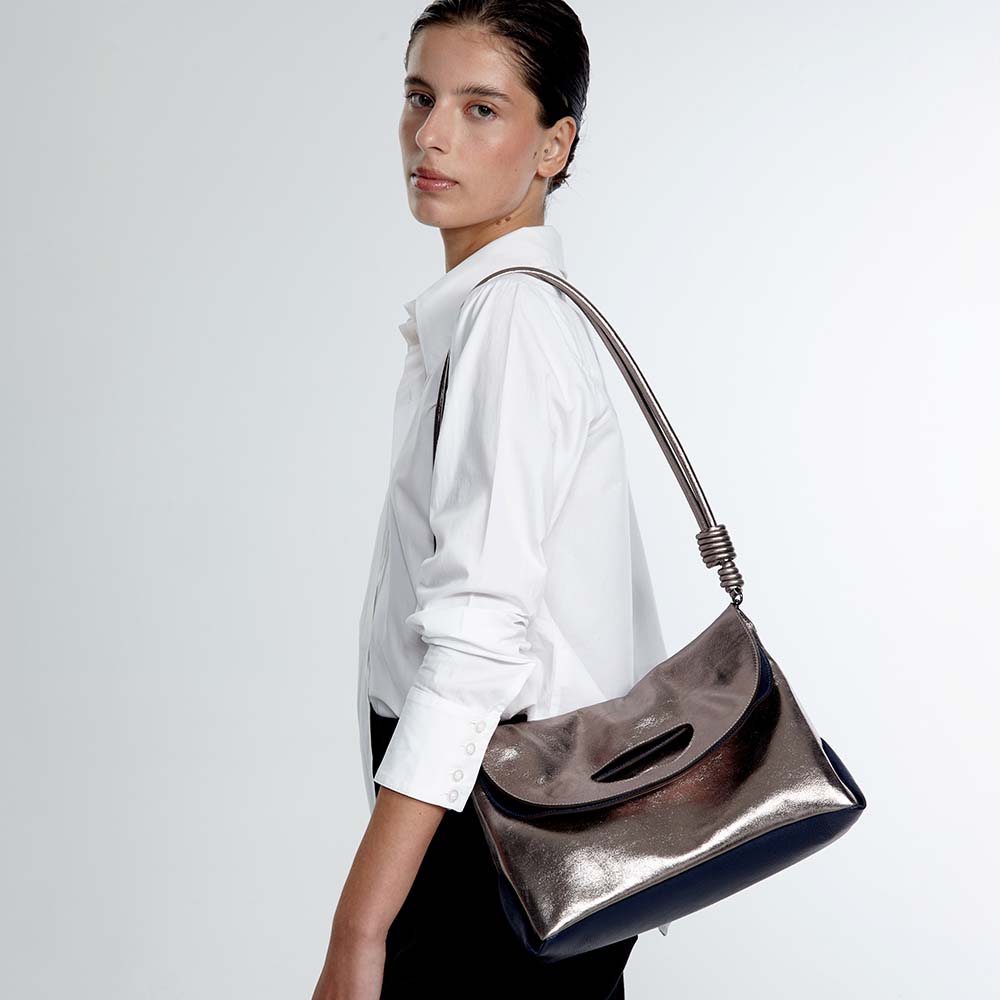 Maxi Clutch Brera Metrópoles Prata