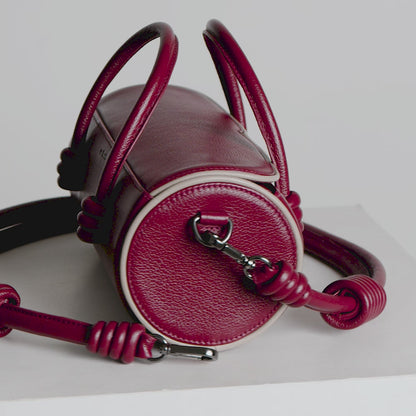 Handbag Baby Cilindro Eos Lyra Vinho
