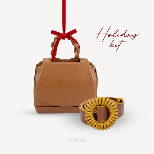 Handbag Mini Paseo + Cinto Calatrava Caramelo