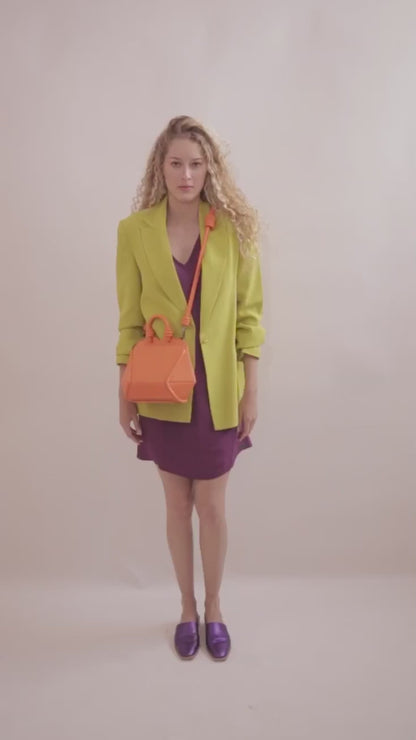 Bolsa Handbag Mini Diamante Laranja Sunrise