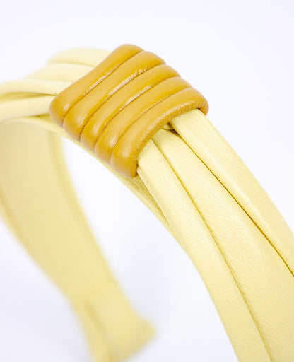 TIARA DE COURO GUAPA AMARELO