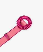 CINTO FEMININO DE COURO ESPANHA ROSA