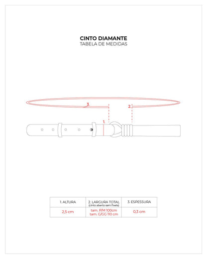 Cinto Diamante Ouro