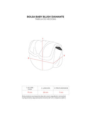 Bolsa Baby Blush Diamante Ouro