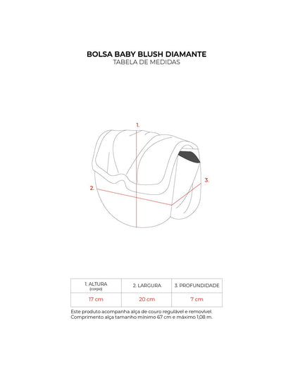Bolsa Baby Blush Diamante Ouro