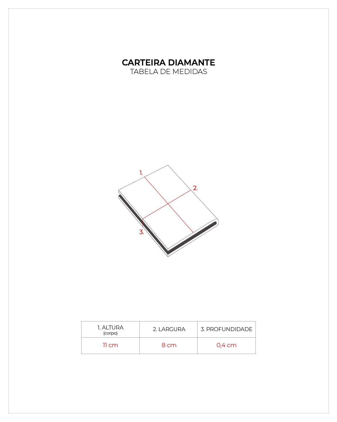 Carteira Diamante  Prata