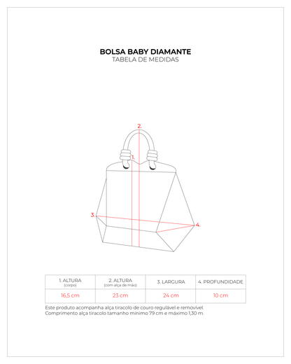 Baby Bolsa Diamante Ouro
