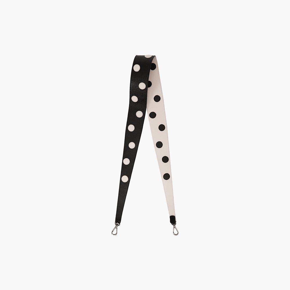Alça Polka Preta com Off White