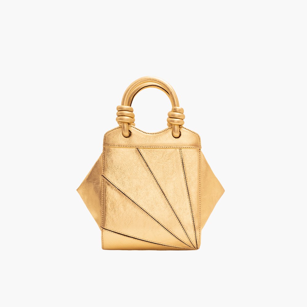 Handbag Tule Diamante Ouro