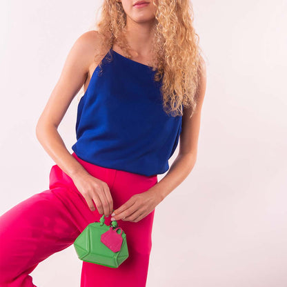 Bolsa Handbag Micro Diamante Verde Grass