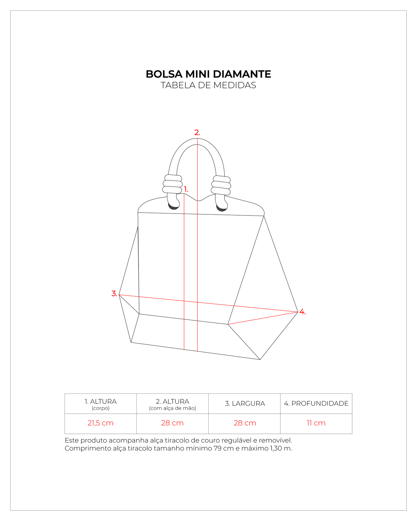 Mini Bolsa Diamante Prata