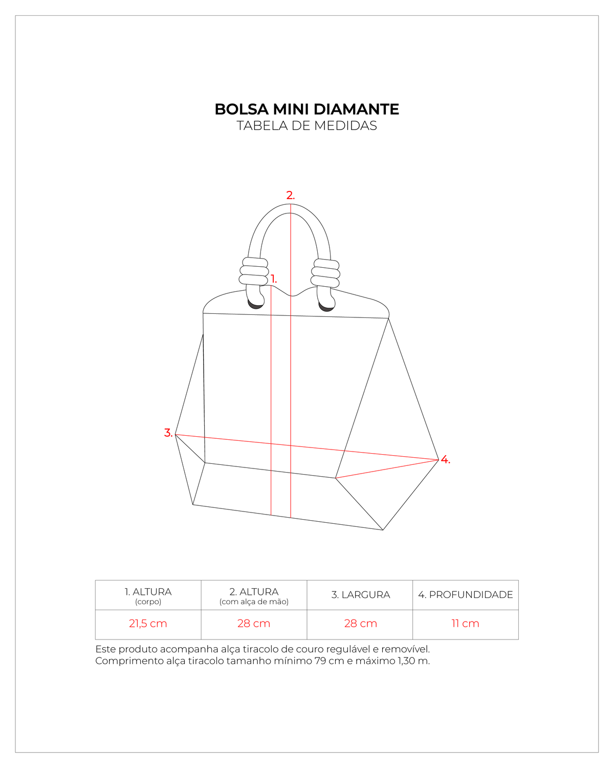 Mini Bolsa Diamante Prata