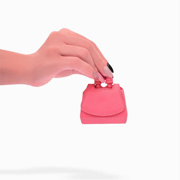 Nano Bolsa de Couro Paseo Pink Gum