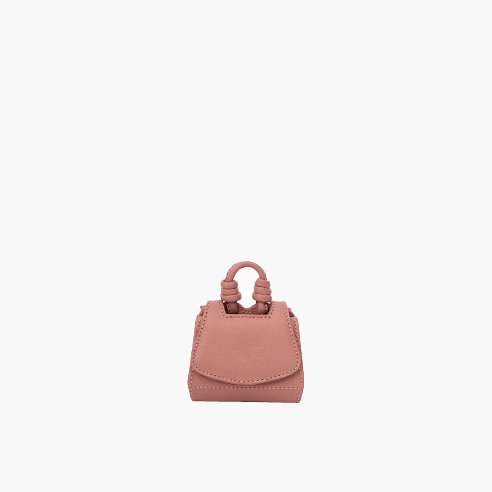 Nano Bolsa de Couro Paseo Rosa Krystallos