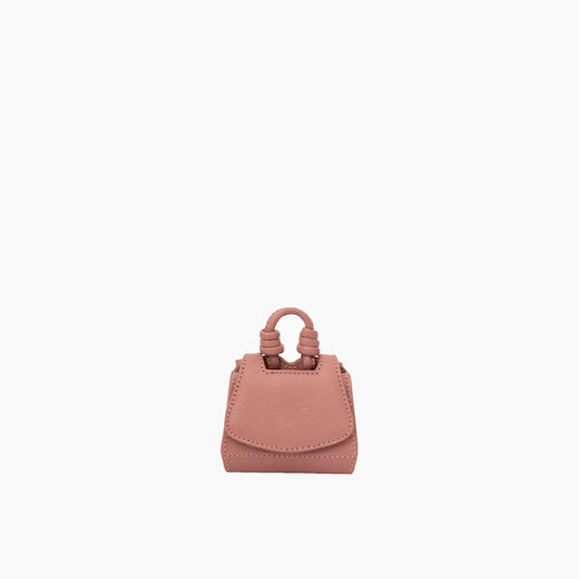 Nano Bolsa de Couro Paseo Rosa Krystallos