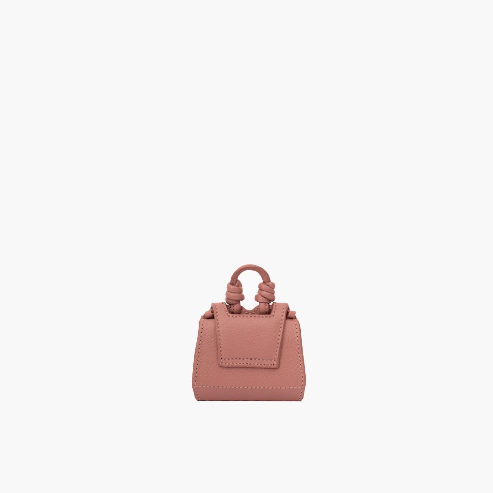 Nano Bolsa de Couro Paseo Rosa Krystallos