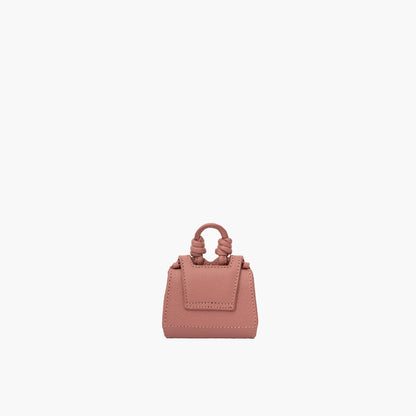 Nano Bolsa de Couro Paseo Rosa Krystallos