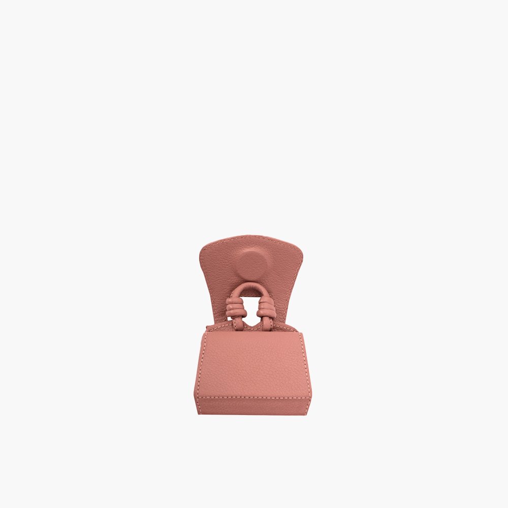 Nano Bolsa de Couro Paseo Rosa Krystallos