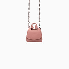 Nano Bolsa de Couro Paseo Rosa Krystallos