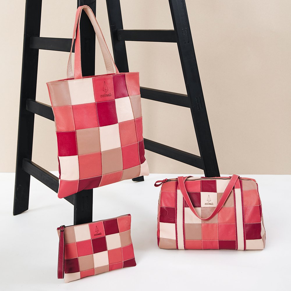 Necessaire Upcycling Rosa Clássico