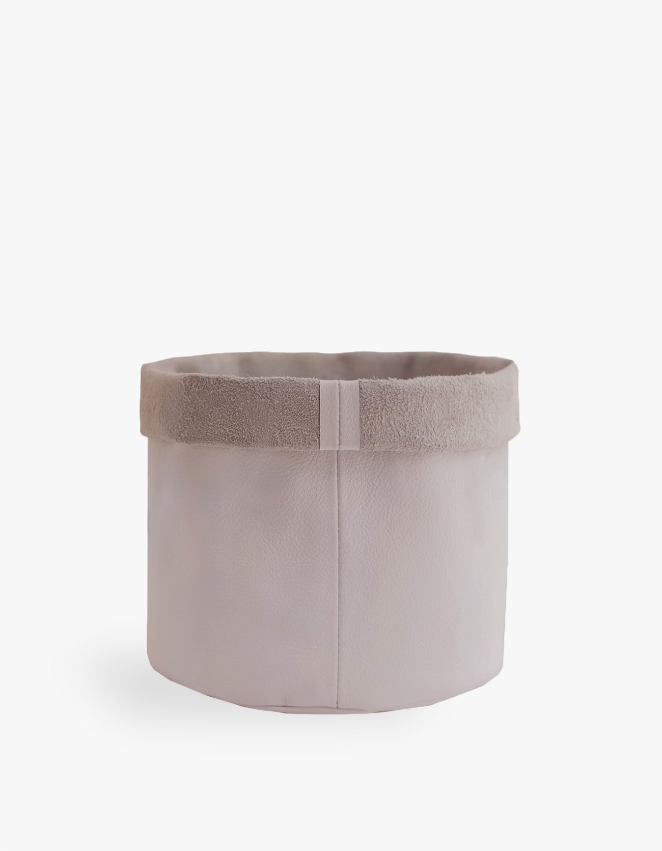 Cachepot de Couro Krystallos Off White M